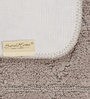 Beige Geometric Cotton 32x20 Inches AntiSkid Bath Mats (Set of 2)
