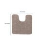 Beige Geometric Cotton 32x20 Inches AntiSkid Bath Mats (Set of 2)
