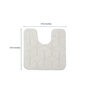White Abstract Cotton 32x20 Inches AntiSkid Bath Mat (Set of 2)