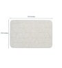 White Abstract Cotton 32x20 Inches AntiSkid Bath Mat (Set of 2)