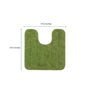 Green Geometric Cotton 32x20 Inches AntiSkid Bath Mat (Set of 2)