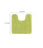 Green Cotton Plain Solid 24X18 Inches Antiskid Bath Mat (Set of 2)