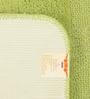 Green Cotton Plain Solid 24X18 Inches Antiskid Bath Mat (Set of 2)
