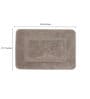 Grey Solid Cotton 24x18 Inches AntiSkid Bath Mats (Set of 2)