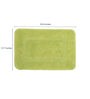 Green Cotton Plain Solid 24X18 Inches Antiskid Bath Mat (Set of 2)