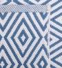 Blue Cotton Machine Made 2 X 3 Feet Dhurrie