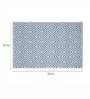 Blue Cotton Machine Made 2 X 3 Feet Dhurrie