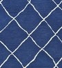 Blue Geometric Wool 4 ft x 6 ft Hand Tufted Carpet