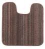 Brown Microfibre Plain Stripe 24X16 Inches Max Absorbent Bath Mat (Set of 2)