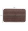 Brown Microfibre Plain Stripe 24X16 Inches Max Absorbent Bath Mat (Set of 2)