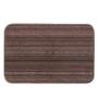 Brown Microfibre Plain Stripe 24X16 Inches Max Absorbent Bath Mat (Set of 2)