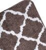 Brown Microfibre 71 x 18 Inches Machine Made Floor Runner