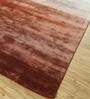 Red Viscose Abstract 6 x 12 Feet Hand Tufted Carpet