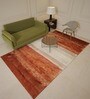 Red Viscose Abstract 6 x 12 Feet Hand Tufted Carpet