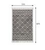 Grey Wool Geometric 5 x 8 Feet Hand Tufted Carpet