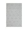 Grey Wool Geometrical 5  x 8  Feet Hand Woven Carpet