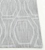 Grey Wool Geometrical 5  x 8  Feet Hand Woven Carpet