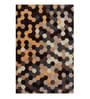 Brown Geometric Wool 4 ft x 6 ft Hand Tufted Carpet