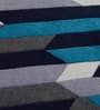 Blue Geometric Wool 5 ft x 7 ft Hand Tufted Carpet