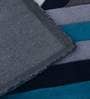 Blue Geometric Wool 5 ft x 7 ft Hand Tufted Carpet