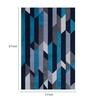 Blue Geometric Wool 5 ft x 7 ft Hand Tufted Carpet