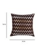 Brown Zig Zag Polyester 16 x 16 Inches Cushion Covers (Set of 5)