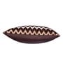 Brown Zig Zag Polyester 16 x 16 Inches Cushion Covers (Set of 5)
