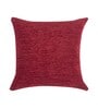 Maroon Zig Zag Polyester 16 x 16 Inches Cushion Covers (Set of 5)