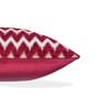 Maroon Zig Zag Polyester 16 x 16 Inches Cushion Covers (Set of 5)