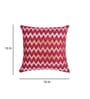 Maroon Zig Zag Polyester 16 x 16 Inches Cushion Covers (Set of 5)