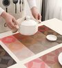 Geometric Red (18x12) PVC Table Placemat (Set of 6)