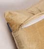 Beige Abstract Velvet 16 x 16 Inches Cushion Cover