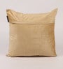 Beige Abstract Velvet 16 x 16 Inches Cushion Cover
