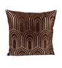 Geometric Velvet Brown 16 x 16 Inches 1 Cushion Cover