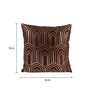 Geometric Velvet Brown 16 x 16 Inches 1 Cushion Cover