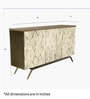 Geometric Solid Wood Sideboard in Walnut Finish