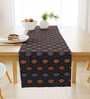 Geometrical (72x12) Black Chenille Jacquard Table Runner