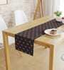 Geometrical (72x12) Black Chenille Jacquard Table Runner