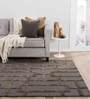 Grey Wool And Viscose Abstract 4 x 6 Feet Hand Tufted Carpet