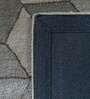 Grey Wool And Viscose Geometrical 4  x 6  Feet Hand Tufted Carpet