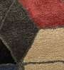 Multicolor Wool And Viscose Geometrical 5  x 8  Feet Hand Tufted Carpet
