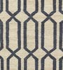 Beige Jute Geometrical 8  x 10  Feet Hand Woven Carpet