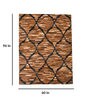 Brown Leather Ogee 5 x 8 Feet Hand Tufted Carpet