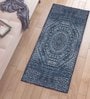 Grey Polyester 24 x 60 Inches Machine Made Floor Runner