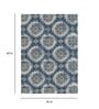 Blue Persian Polyester 3 ft x 5 ft Machine Made Carpet