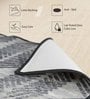 Grey Abstract Polyester 3 ft x 5 ft Machine Made Carpet