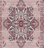Pink Persian Polyester 3 ft x 5 ft Machine Made Carpet