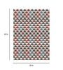 Red Geometric Polyester 3 ft x 5 ft Machine Made Carpet