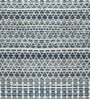 Blue and Grey Geometric Polyester 3 ft x 5 ft Machine Made Carpet