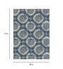 Blue Persian Polyester 4 ft x 6 ft Machine Made Carpet